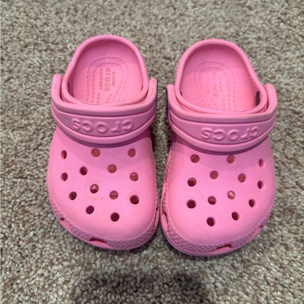CROCS Kids Pink Classic Clog Sandals
